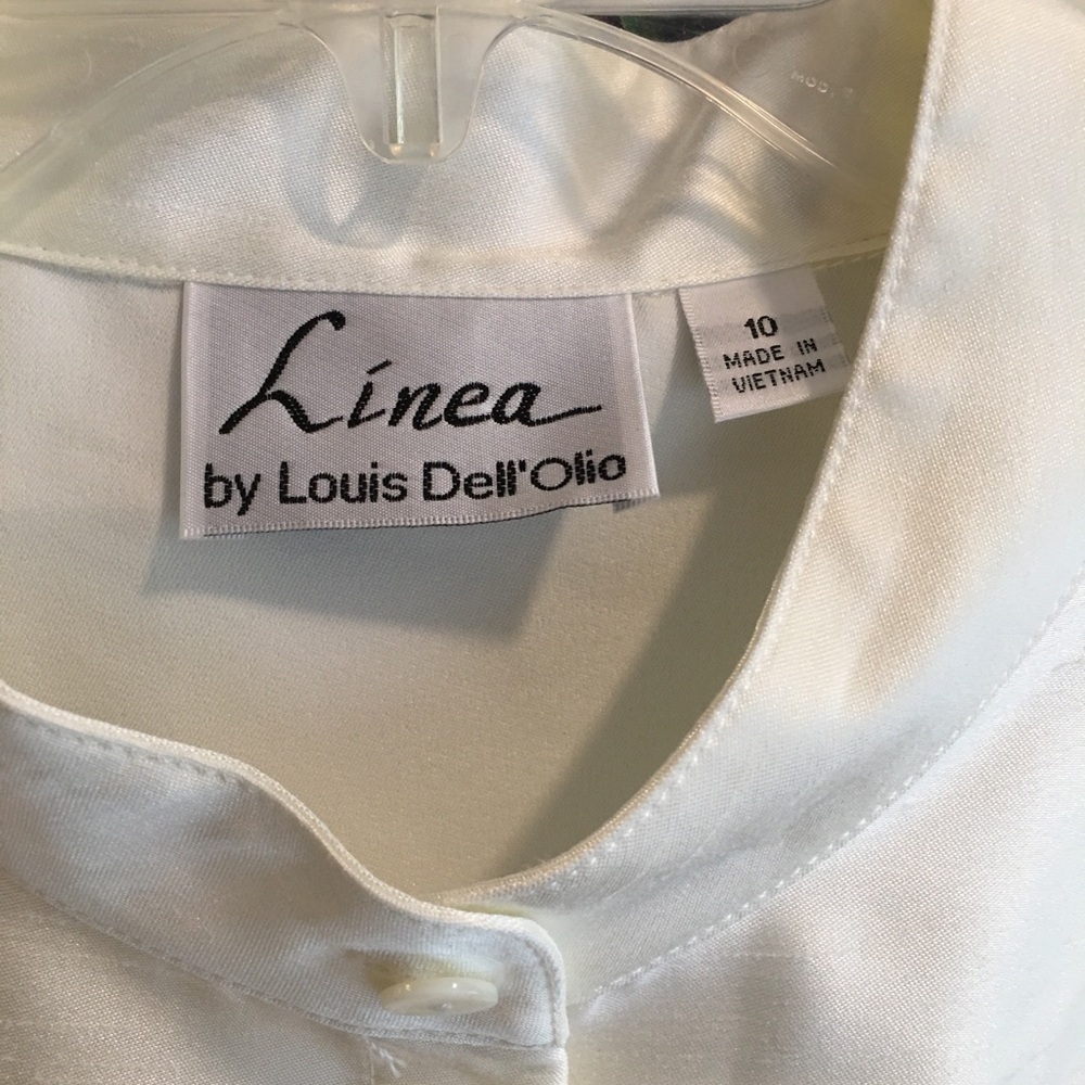 Linea by Louis Dell'Olio Faux Shantung Band Collar Shirt Shacket - Picture 4 of 13